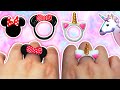 自分でやれ: ミッキー/ミニーマウスとユニコーンの手作りのかわいいリング