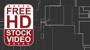 Free Stock Videos – abstract animated white outlined rectangles moving merging 2D animation