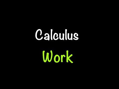 Calculus: Work (Section