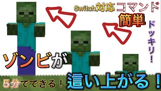 【統合版】Switch対応ゾンビが地面から這い上がってくるコマンド紹介