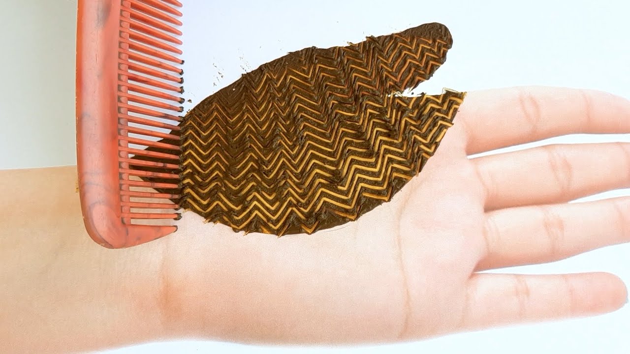 Mehendi Comb Latest Easy Mehndi design with comb - Simple Mehendi design for front ...