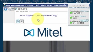 Mitel 6865i Phone: Accessing the Web User Interface