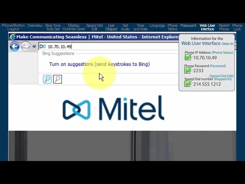 Mitel 6865i Phone: How to Access the Web User Interface