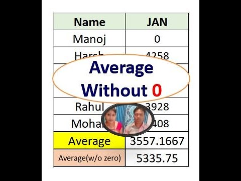average without zeros