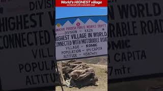 World&#39;s Highest village with Road is in HIMACHAL | MountainTrekker | #shorts