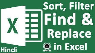 How to use sort and filter in excel in Hindi - Find and replace in excel | Part 29