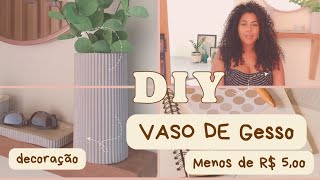 ⁣VASO DE GESSO LINDO😍😍!! DIY MENOS DE R$5,00 Baratinho👏👏@Simone Ian🌵🌺