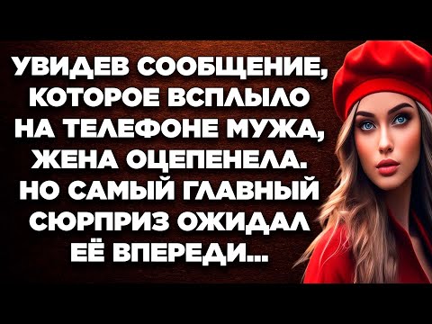 Увидев сообщение, которое всплыло на телефоне мужа, жена обомлела. Но самый главный сюрприз...