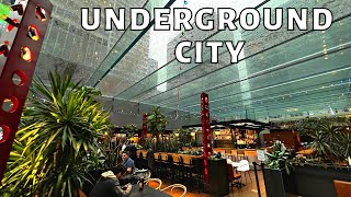 Montreal's Underground City : Walking from Montreal Central Station to Eaton Centre in December 2022