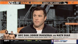 Espn First Take Chael Sonnen On Stephen A. Bold Prediction Ufc 244 Jorge Masvidal Vs Nate Diaz