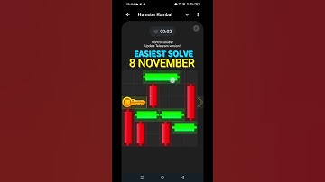 8 November Mini Game 100% Easily Solved Today | Hamster Kombat Mini Game 8 November Mini Game