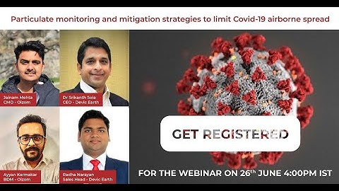 Webinar on Particulate monitoring and mitigation strategies to limit Covid-19 airborne spread