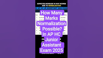 Normalized Marks in AP High Court Jr assistant exam 2025 Expected