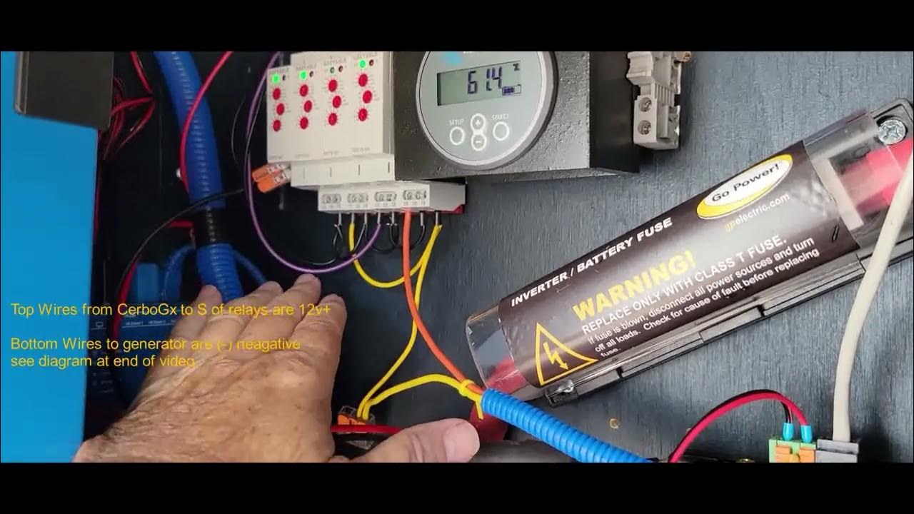 Automatic Generator Start CerboGX start/stop/prime setup. Onan5500