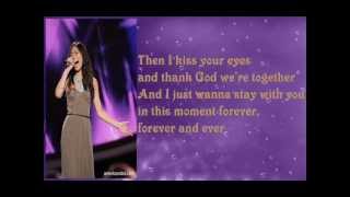 Jessica Sanchez - I Don't Wanna Miss A Thing with Lyrics chords