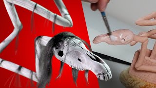 Sculpting LONG HORSE - Trevor Henderson Polymer Clay Timelapse Tutorial | Ace of Clay