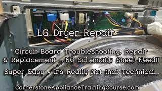 Lg Dryer Repair - Circuit Board Troubleshooting Repair Replacement Of Mother Board