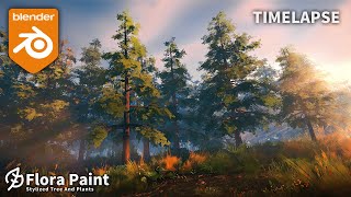 【Blender 3D】Stylized Forest Environment - Timelapse