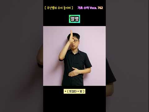 [ 기초 수어 Voca ] 762. 열병 - 수화배우기 [주넌쌤의 수어놀이터]