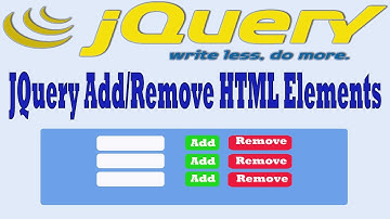add and remove html elements using jquery | add or remove html elements dynamically