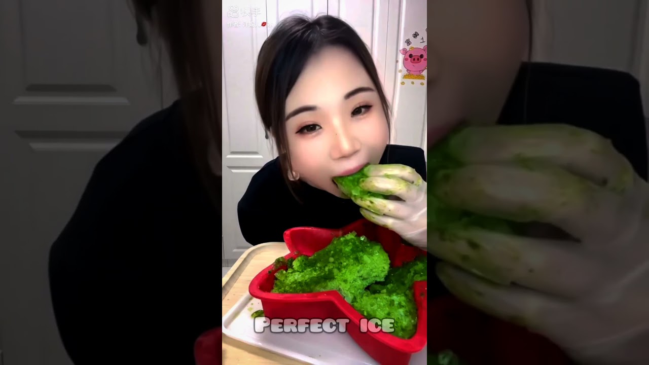 ONLY BITES, REFROZEN MATCHA ICE EATING 🧊💚 