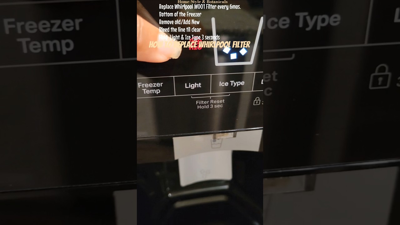 How to Replace Whirlpool W001 Filter 