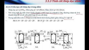 BTCT2 C3.5.3.5 Lựa chọn và cấu tạo cốt thép dọc cho Dầm - Đồ án BTCT 1