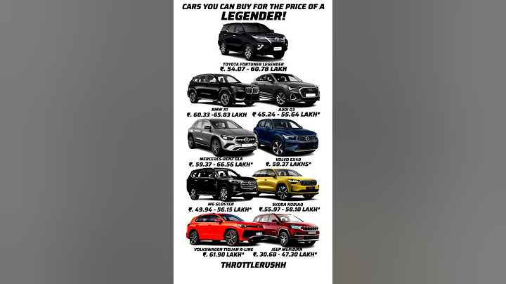 "Cars You Can Buy for the Price of a Legender!" #fortuner #legender #suv #mggloster #bmw #mercedes