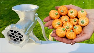 EXPERIMENT PUMPKIN MARSHMALLOWS CANDY Vs MEAT GRINDER | ASMR |
