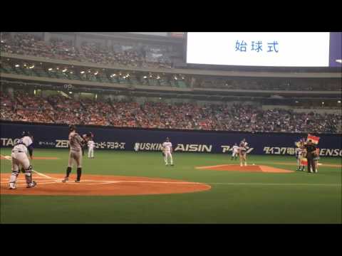 「SKE48松井珠理奈さん始球式」