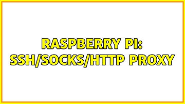 Raspberry Pi: SSH/SOCKS/HTTP Proxy