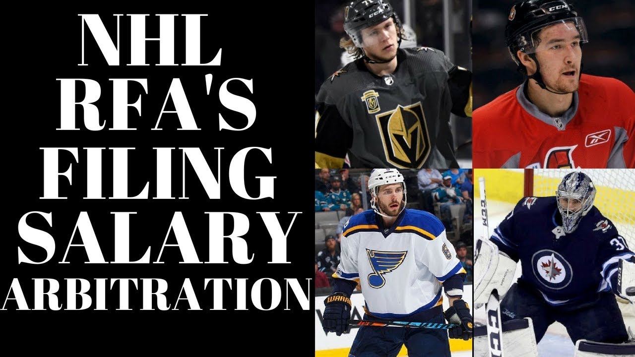 NHL FREE AGENTS 2018 RFA'S FILED FOR SALARY ARBITRATION YouTube