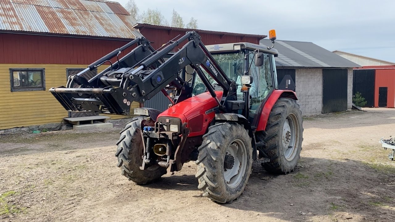 Köp Traktor Massey Ferguson 4355-4 med lastare på Klaravik - YouTube