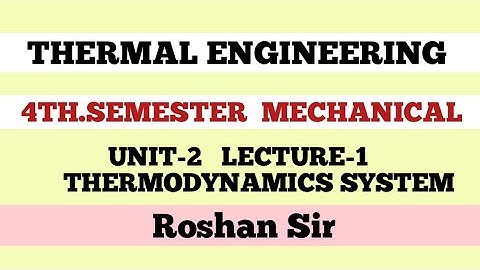|| UNIT-2 LECTURE-1 || || THERMAL ENGINEERING || || ROSHAN SIR ||