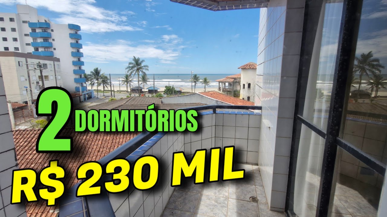 R$230 mil 😱 Apartamento 2 dormitórios | Vista para o mar 