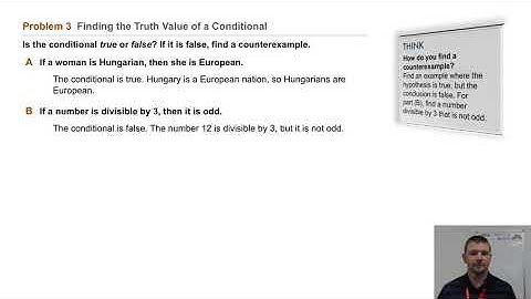 Geometry 2-2 Conditional Statements: Problem 3 - Finding the Truth Value of a Conditional