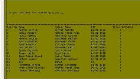Student Profile Project in C++ Code(Console Application in C++)