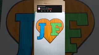 Alphabet J ❤️ F letter Colouring #ytshorts #shorts #art #drawing #trending #logo #colouring