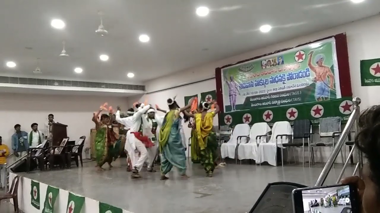Tribal awerness the right day girl cultural program at adilabad Gondwana public channel