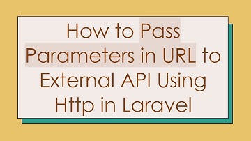 How to Pass Parameters in URL to External API Using Http in Laravel