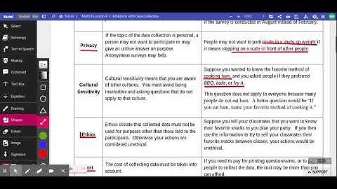 Math 9 Lesson 9.1 - Problems with Data Collection