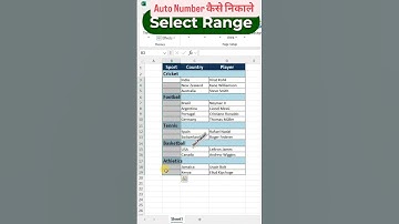 🚀 Excel Mein Automatic Serial Number Kaise Bharein||#excel #exceltips #exceltricks #shorts #ytshort