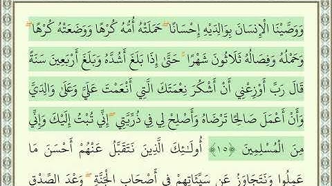 سورة الأحقاف (مكتوبة) بصوت القارئ سعد الغامدي