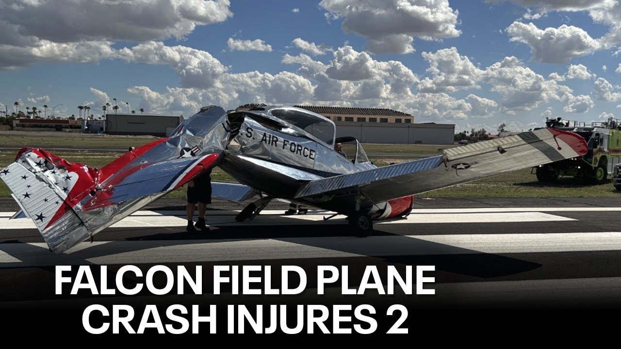 Crash landing at Falcon Field Airport leaves 2 injured YouTube