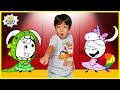 Ryan Pretend Play Dress up with Emma and Kate EK Doodles | Kids animation