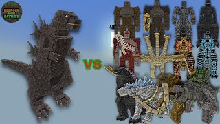 Godzilla Minus One v2 (Berg210) vs Monsterverse Legacy Titans Bosses | Minecraft Bedrock | MobBattle