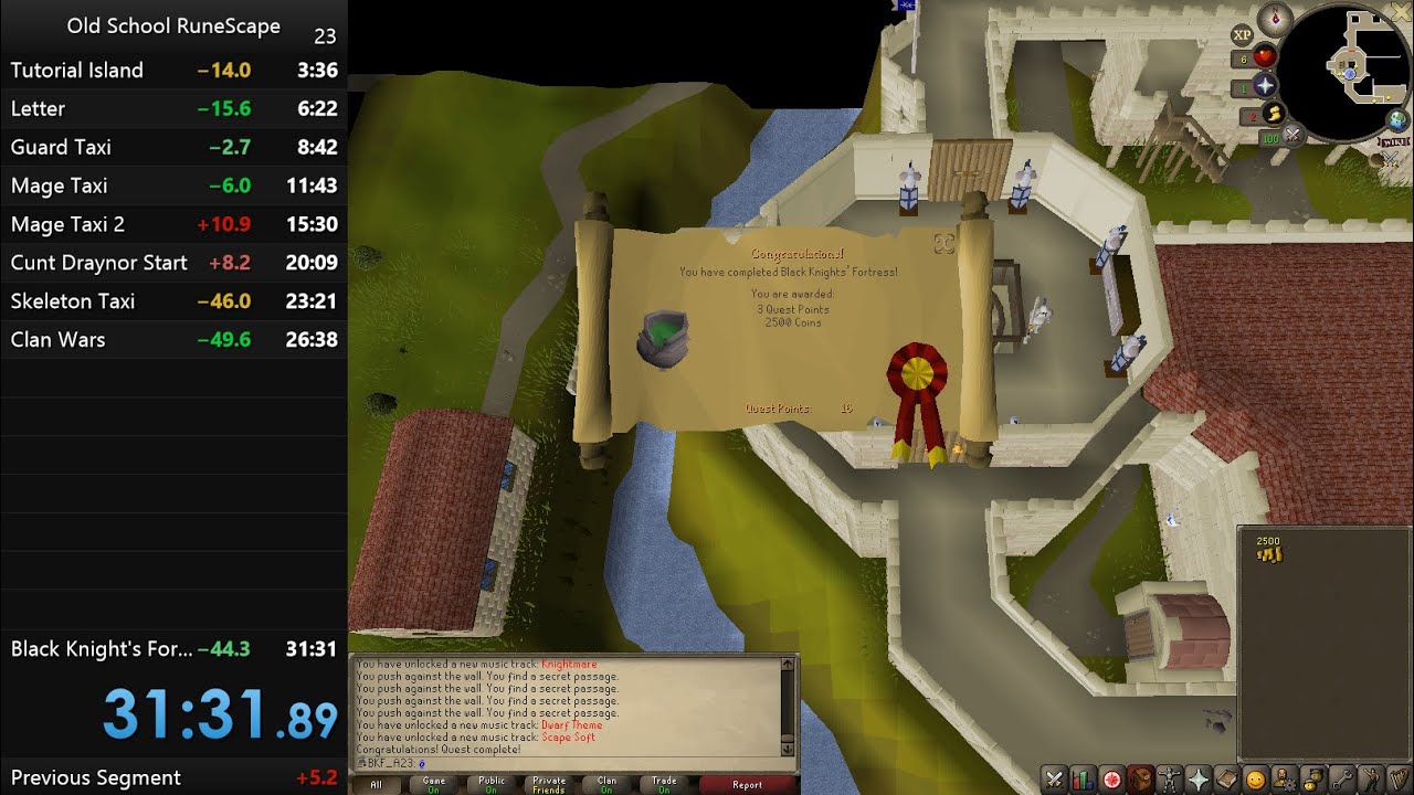Old School Runescape Black Knight's Fortress Quest in 