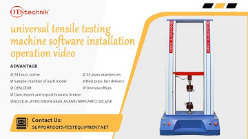 universal tensile testing machine software installation operation video