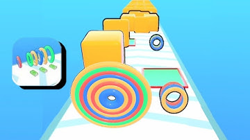 Hoop Stack Run 3D - All Levels Gameplay (iOS & Android) Part 12