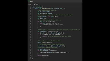 2033 Minimum Operations to Make a Uni-Value Grid